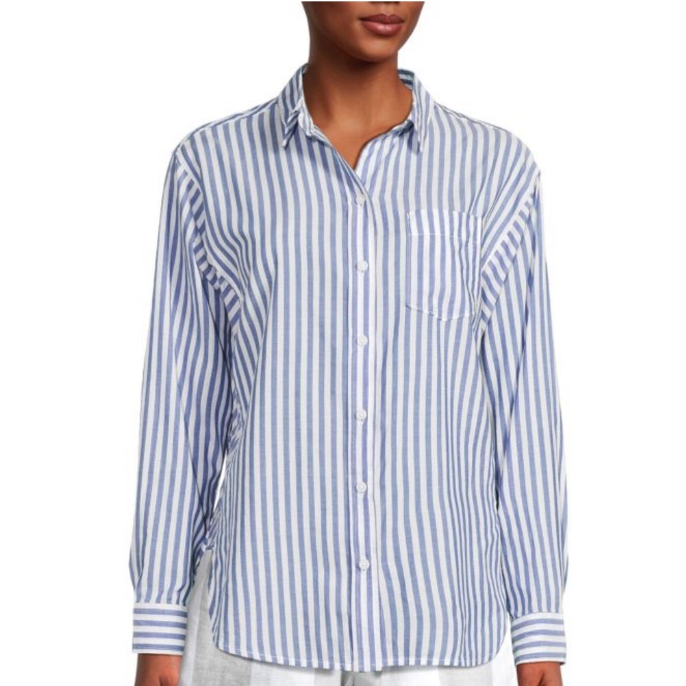Beach Lunch Lounge Keraphina Striped Button Down Shirt